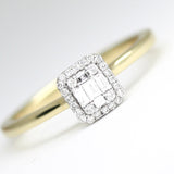 18ct Yellow Gold .15pts Diamond Cluster Ring