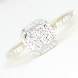 18ct Gold Diamond .39pts Halo Style Ring