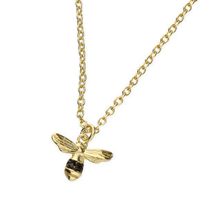 Silver Gold Plated Tiny Bee Necklace