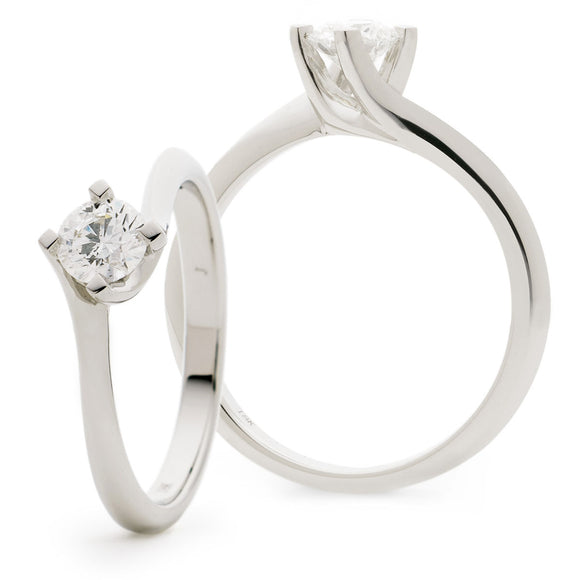 9ct White Gold Solitaire .25pts Diamond Ring