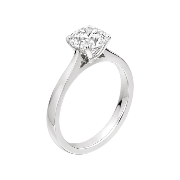18ct White Gold Solitaire .50pts Diamond Ring