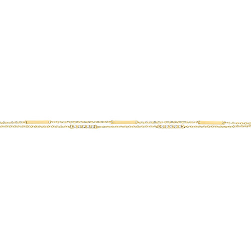 9ct Gold Bar & Cubic Zirconia Bracelet