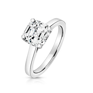 Lapidary Silver Solitaire Ring